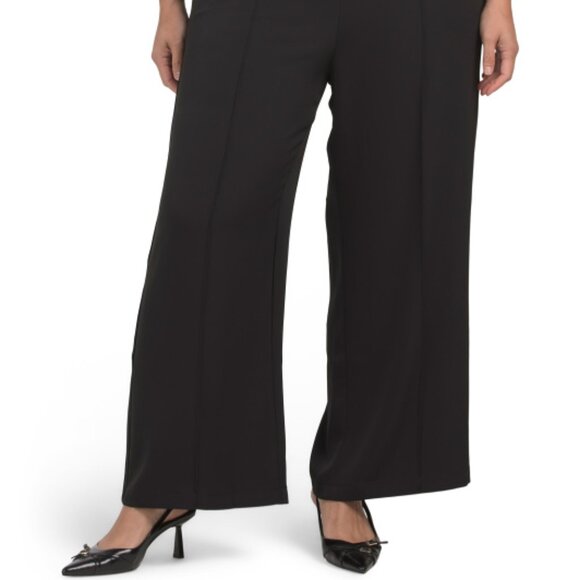 MELLODAY Plus Luxe Crepe Pull On Pants - Black - Picture 3 of 6